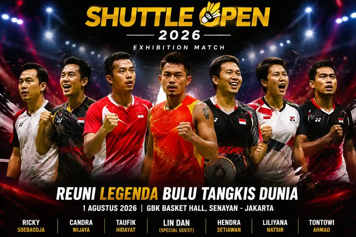 Shuttle Open 2026 Hadirkan Taufik Hidayat hingga Lin Dan, Jakarta Siap Jadi Panggung Reuni Legenda Bulu Tangkis