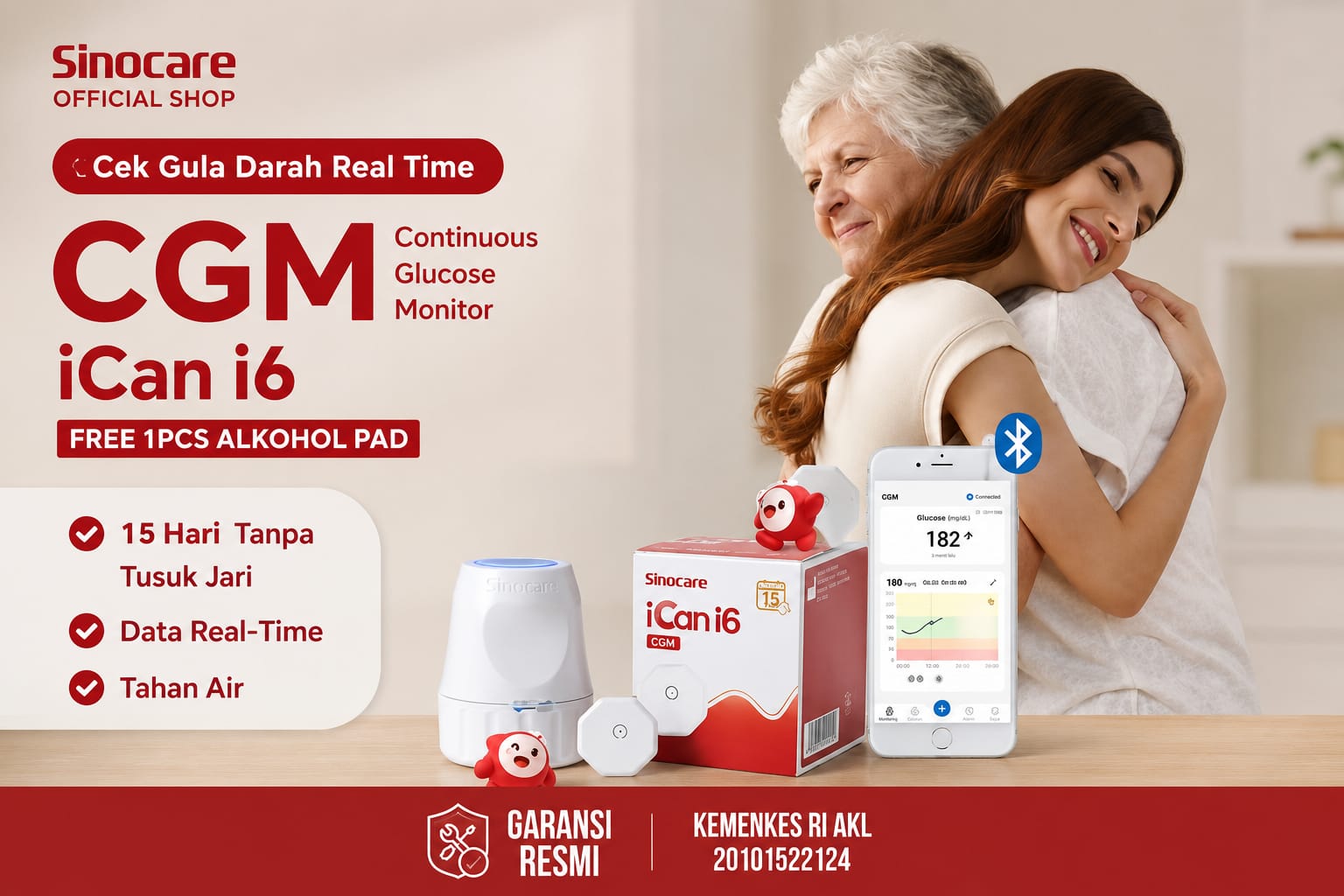 Sinocare iCan i6 Jadi Solusi Cek Gula Darah Tanpa Tusuk Jari, Sensor Tahan 15 Hari