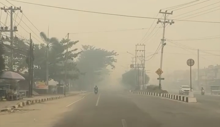 Kabut Asap Karhutla Kalteng Makin Pekat, Aktivitas Warga dan Relawan Terganggu